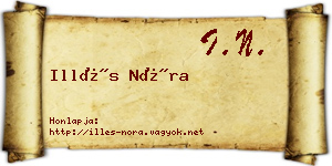 Illés Nóra névjegykártya
