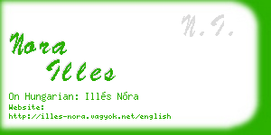 nora illes business card