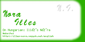 nora illes business card